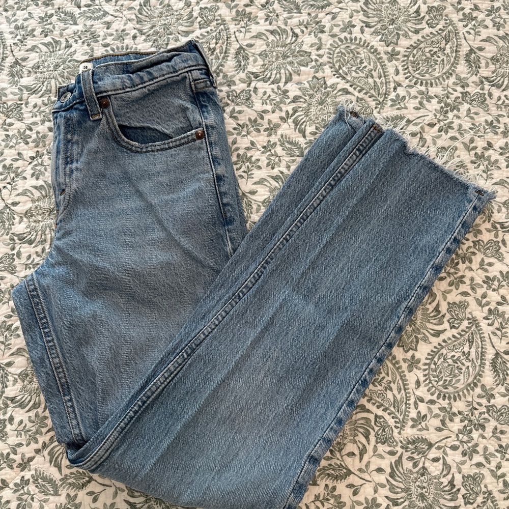 Abercrombie & Fitch Light Blue Straight Leg Jeans